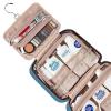 NISHEL Travel Toiletry Bag for women, Portable Hanging Organizer for Full-Sized Shampoo, Conditioner, Brushes Set, Makeup Accessories, Large Size, Lake-Blue view 4