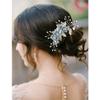 inSowni 20 Pack Classy Dusty Blue Flower Bridal Wedding Hair Side Combs+Floral Hair Pins+Twist Spiral Pearl Hair Pins Clips Pieces Formal Prom Headpieces Accessories for Brides Bridesmaids Women Girls view 2