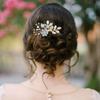 inSowni 20 Pack Classy Dusty Blue Flower Bridal Wedding Hair Side Combs+Floral Hair Pins+Twist Spiral Pearl Hair Pins Clips Pieces Formal Prom Headpieces Accessories for Brides Bridesmaids Women Girls view 3