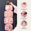 Pink Hanging Toiletry Bag for Women, Large Hanging Toiletry Bags for Traveling Women, Hanging Travel Toiletry Bag Women's Makeup Organizer for Cosmetics, Cute Large Toiletry Bags for Women Bathroom view 4