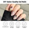 DUKASOU Semi Cured Gel Nail Strips, Unlimited Imagination | 28 pcs Gel Nail Strips Work with Any UV Lamp, Salon Quality UV Nails Stickers, Easy to Apply for Home Nails DIY view 2