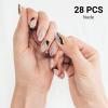 DUKASOU Semi Cured Gel Nail Strips, Unlimited Imagination | 28 pcs Gel Nail Strips Work with Any UV Lamp, Salon Quality UV Nails Stickers, Easy to Apply for Home Nails DIY view 4
