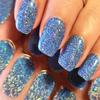 DUKASOU Semi Cured Gel Nail Strips, Dark Blue Sparkle | 28 pcs Gel Nail Strips Work with Any UV Lamp, Salon Quality UV Nails Stickers, Easy to Apply for Home Nails DIY view 3