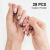 DUKASOU Semi Cured Gel Nail Strips, Spring Blossoms | 28 pcs Gel Nail Strips Work with Any UV Lamp, Salon Quality UV Nails Stickers, Easy to Apply for Home Nails DIY view 2
