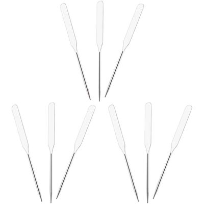 minkissy 9pcs Stainless Steel Makeup Mixing Spatula Professional Cosmetic Stirring Rods for Foundation Blush Eye Shadow Nail Polish Application Easy to Clean Mixing Tools for Beauty Salons