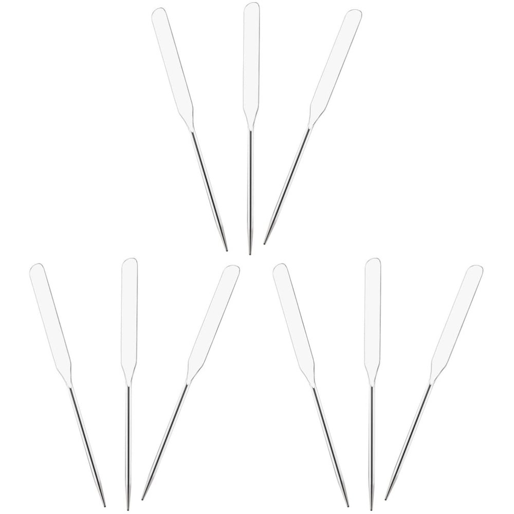 minkissy 9pcs Stainless Steel Makeup Mixing Spatula Professional Cosmetic Stirring Rods for Foundation Blush Eye Shadow Nail Polish Application Easy to Clean Mixing Tools for Beauty Salons