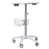 Iron Salon Instrument Tray, Height Adjustable Trolley Cart Tray Station on Wheels for Salon Tattoo Spa Beauty Service Holder Tool Storage(White,Iron) view 1