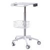 Iron Salon Instrument Tray, Height Adjustable Trolley Cart Tray Station on Wheels for Salon Tattoo Spa Beauty Service Holder Tool Storage(White,Iron) view 3