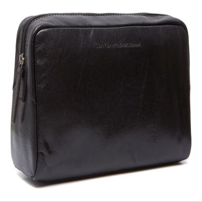 Chesterfield Brand Toiletry Bag MARINA | Made Of Leather | Large Cosmetics Case For Men And Women For Travel (Black)