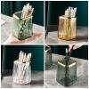 DASITON Makeup Brush holder Organizer, plastic Square Cosmetic Brush Storage Holder, Vintage Stripe Make Up Brush Cup Pen Pencil HolderClear view 4