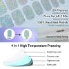 DUKASOU Semi Cured Gel Nail Strips, Silver Glitter | 28pcs Gel Nail Stickers Work with Any uv lamp, Nail Art Wraps for Women Girls, Includes Prep Pads, NailFile & Wood Stick view 3