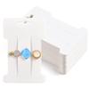 AKOAK 100 Pieces Hairpin Display Card, 11.5 cm x 6.6 cm Hairpin Display Card Holder for Hairpin Accessories Display and Organization (White) view 1