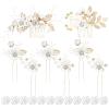 inSowni -20 Pack White Dusty Pink Blue U Shape Flower Shape Pearl Spiral Hair Combs Hair Bridal Accessories view 1