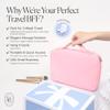 BEAUTYGOODIES Pink Hanging Toiletry Bag for Women, Travel Toiletry Bag for Makeup, Clear Bags for Easy Packing, Bag for Toiletries, Flight Curise Roadtrip Bag to Hold and Hang even at Home. view 2