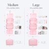 BEAUTYGOODIES Pink Hanging Toiletry Bag for Women, Travel Toiletry Bag for Makeup, Clear Bags for Easy Packing, Bag for Toiletries, Flight Curise Roadtrip Bag to Hold and Hang even at Home. view 4