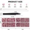 AUREHEN 10000PCs 2-6MM Pink Resin Flat Back Rhinestones with Silver Bottom, Round Non Hotfix Resin Rhinestones Nail Gems Stones with Tweezer & Picker Pen for Tumblers Nail Art & DIY Decoration view 2