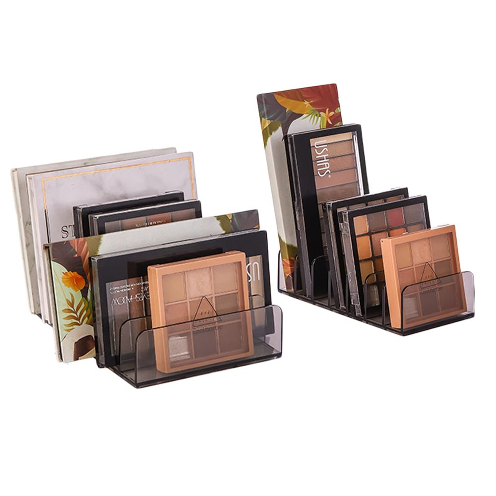 Koomuao 2 Pack Eyeshadow Palette Makeup Organizer,Acrylic Eyeshadow Storage Holder 7-Sections for Vanities,Bathroom Countertop,Cabinets