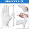 240 Pcs Cotton Gloves Cotton Bulk Pack Moisturizing Gloves Overnight Soft Cotton Gloves Uniform Gloves Coin Inspection Gloves Art Handling Gloves for Man and Woman (White) view 2