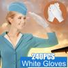 240 Pcs Cotton Gloves Cotton Bulk Pack Moisturizing Gloves Overnight Soft Cotton Gloves Uniform Gloves Coin Inspection Gloves Art Handling Gloves for Man and Woman (White) view 4