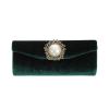 FOMIYES Retro Cloth Lipstick Holder, Travel Lipstick Box Women Case with Mirror, Storage Container for Purse Handbag (Green) view 1