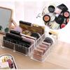 Koomuao Eyeshadow Palette Organizer,Acrylic 8-Section Divided Makeup Palette Organizer for Vanity Clear Cosmetics Makeup Organizer for Drawers (S) view 3