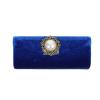 FOMIYES Purse Holder Retro Cloth Lipstick Holder, Travel Lipstick Box Women Case with Mirror, Storage Container for Purse Handbag (Blue) Jewelry Stand view 1