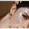 GL-Turelifes Mermaid Sequins Chunky Glitter Liquid Eyeshadow Glitter Body Gel Festival Glitter Cosmetic Face Hair Nails Makeup Long Lasting Sparkling 30g (#102 Silver) view 2