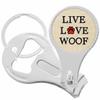 Live Love Woof Nail Clippers Plus Bottle Opener Keychain view 1