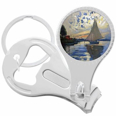 Sailboat at Le Petit Gennevilliers Nail Clippers Plus Bottle Opener Keychain