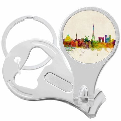 Paris France Nail Clippers Plus Bottle Opener Keychain