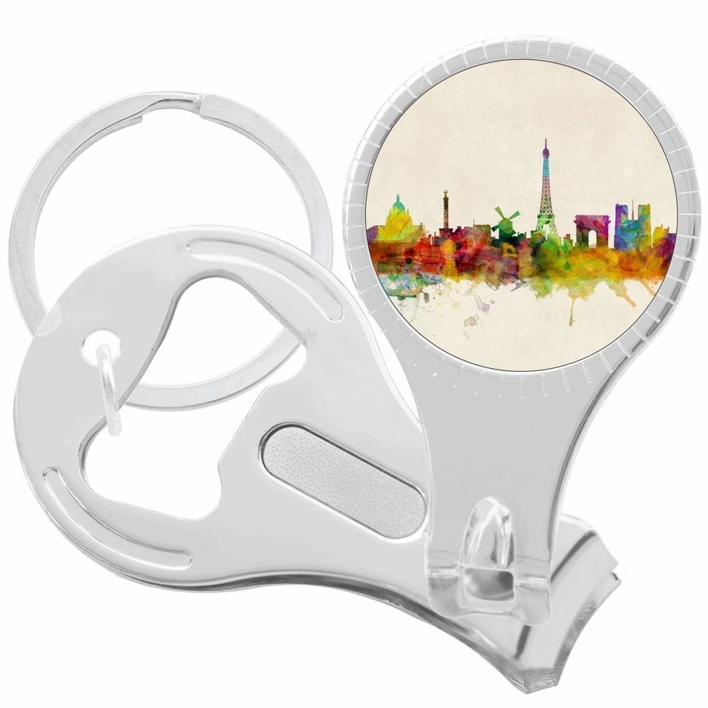 Paris France Nail Clippers Plus Bottle Opener Keychain