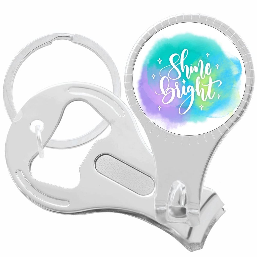 Shine Bright Nail Clippers Plus Bottle Opener Keychain