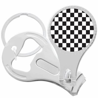 Checker Nail Clippers Plus Bottle Opener Keychain