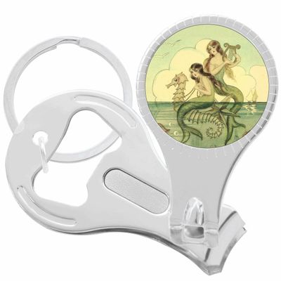 Mermaids Seahorse Nail Clippers Plus Bottle Opener Keychain