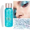 GL-Turelifes Mermaid Sequins Chunky Glitter Liquid Eyeshadow Glitter Body Gel Festival Glitter Cosmetic Face Hair Nails Makeup Long Lasting Sparkling 30g (#106 Light Blue) view 2