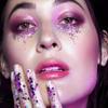 GL-Turelifes Mermaid Sequins Chunky Glitter Liquid Eyeshadow Glitter Body Gel Festival Glitter Cosmetic Face Hair Nails Makeup Long Lasting Sparkling 30g (#108 Dark Purple) view 2