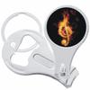 Fiery Treble Clef Nail Clippers Plus Bottle Opener Keychain view 1