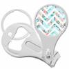 Floral Chevron Pattern Nail Clippers Plus Bottle Opener Keychain view 1
