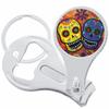 Sugar Skulls Colorful Nail Clippers Plus Bottle Opener Keychain view 1