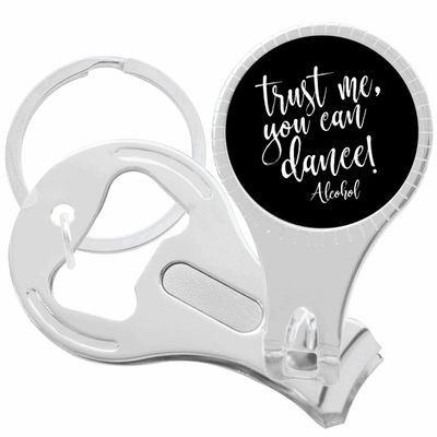 Trust Me You Can Dance Alcohol Nail Clippers Plus Bottle Opener Keychain