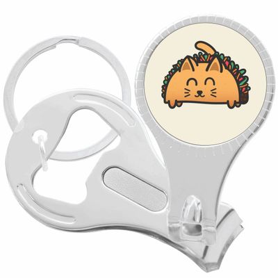 Tacocat Taco Cat Nail Clippers Plus Bottle Opener Keychain
