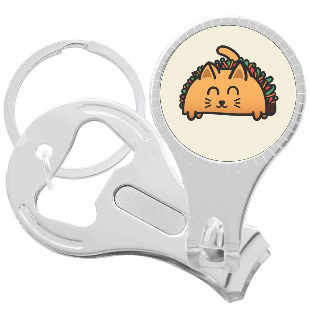 Tacocat Taco Cat Nail Clippers Plus Bottle Opener Keychain
