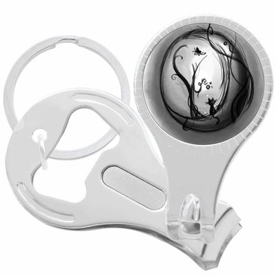 Kitty Cat Crescent Moon Nail Clippers Plus Bottle Opener Keychain