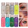 GL-Turelifes Mermaid Sequins Chunky Glitter Liquid Eyeshadow Glitter Body Gel Festival Glitter Cosmetic Face Hair Nails Makeup Long Lasting Sparkling 30g (#109 Christmas Green) view 3