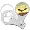 Girl Riding Bat Nail Clippers Plus Bottle Opener Keychain view 1