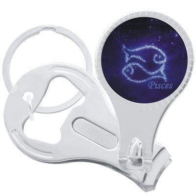 Pisces Zodiac Stars Nail Clippers Plus Bottle Opener Keychain