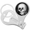 All is Vanity Skeleton Skull Nail Clippers Plus Bottle Opener Keychain view 1