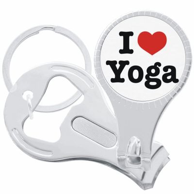 I Love Yoga Nail Clippers Plus Bottle Opener Keychain