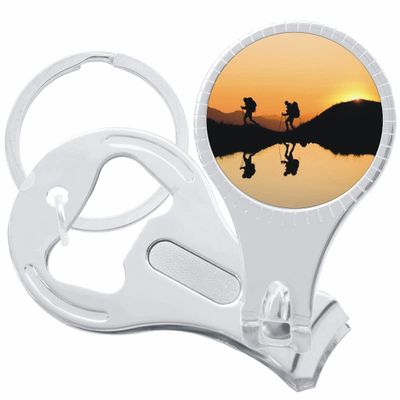 Hiking Trail Nature Nail Clippers Plus Bottle Opener Keychain