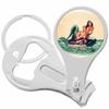 Vintage Mermaids Nail Clippers Plus Bottle Opener Keychain view 1
